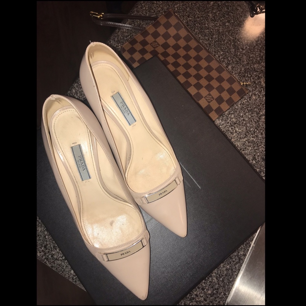 Classic Nude Prada Heels
